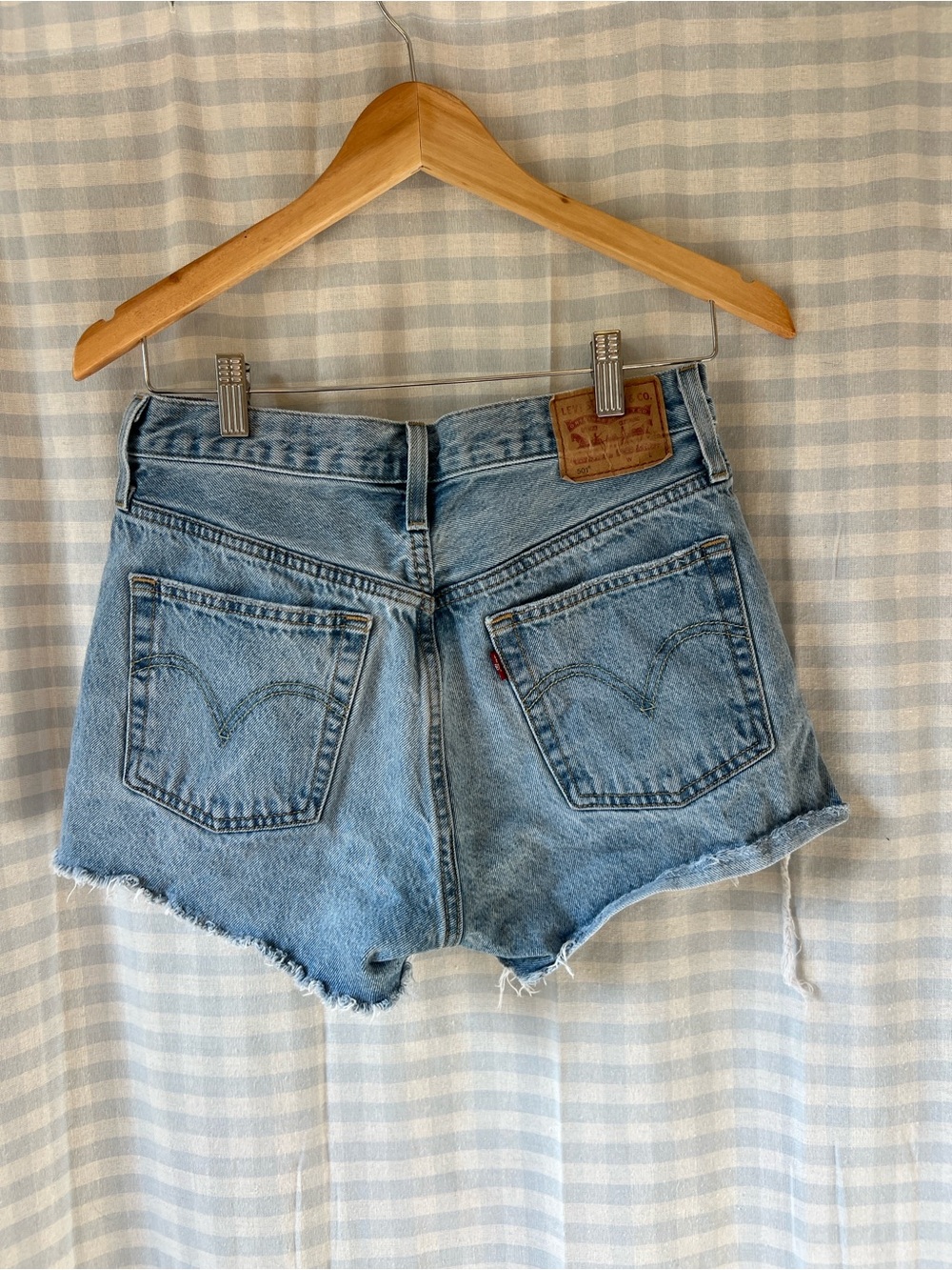 Levi's Light Blue Cutoff Denim Shorts